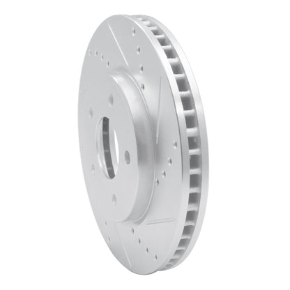 R1 Concepts R1 11-25 Chevrolet City Express Front Right Drilled & Slotted Silver Brake Rotor