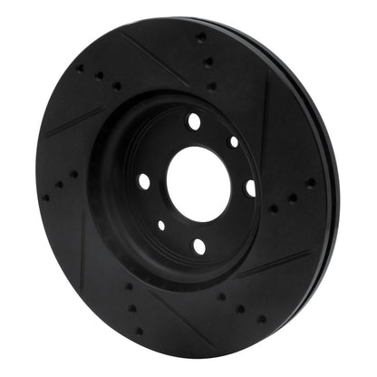 R1 Concepts R1 09-19 Dodge Vision (Mexico) Front Left Drilled & Slotted Black Brake Rotor