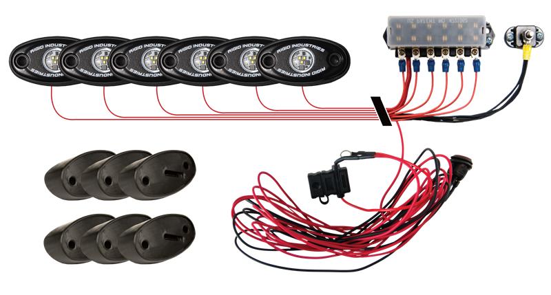 Rigid Industries Rock Light Kit- Amber (6 lights)