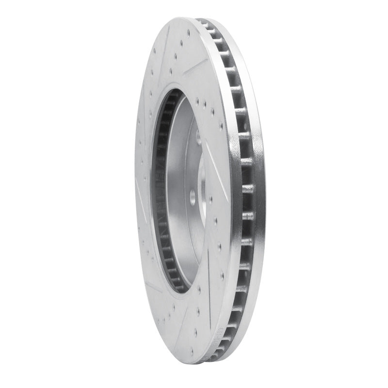 R1 Concepts R1 02-06 Ford Expedition Front Right Drilled & Slotted Silver Brake Rotor