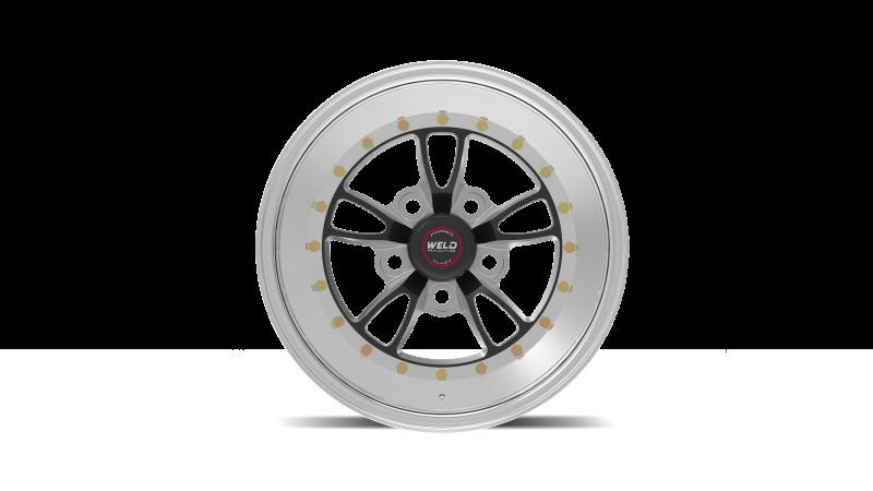 Weld Full Throttle 15x8 / 5x4.5 BP / 3.5in. BS Black Wheel - Polished Non Beadlock