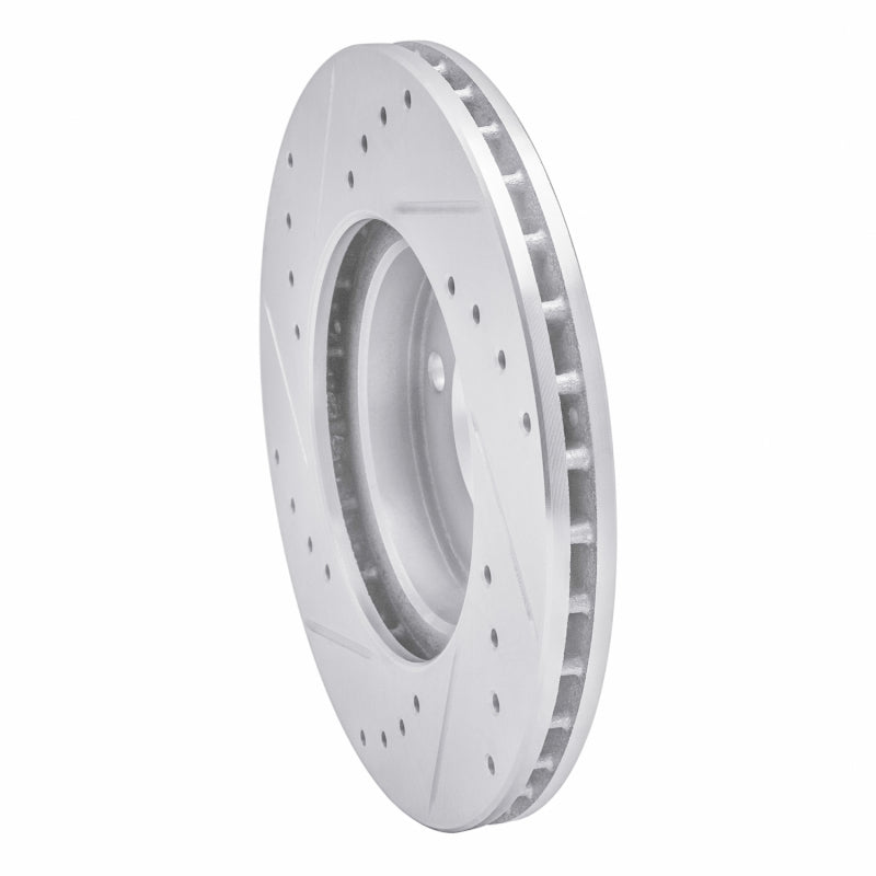 R1 Concepts R1 06-12 Dodge Attitude (Mexico) Front Right Drilled & Slotted Silver Brake Rotor