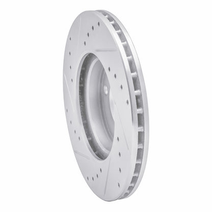 R1 Concepts R1 06-12 Dodge Attitude (Mexico) Front Right Drilled & Slotted Silver Brake Rotor