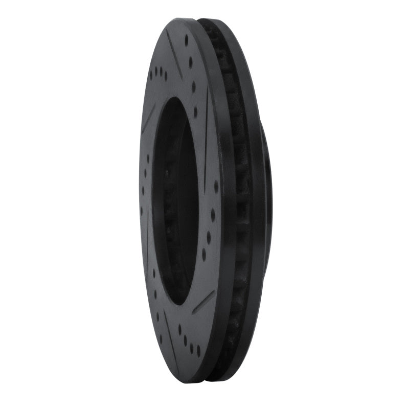 R1 Concepts R1 92-01 Toyota Camry Front Left Drilled & Slotted Black Brake Rotor