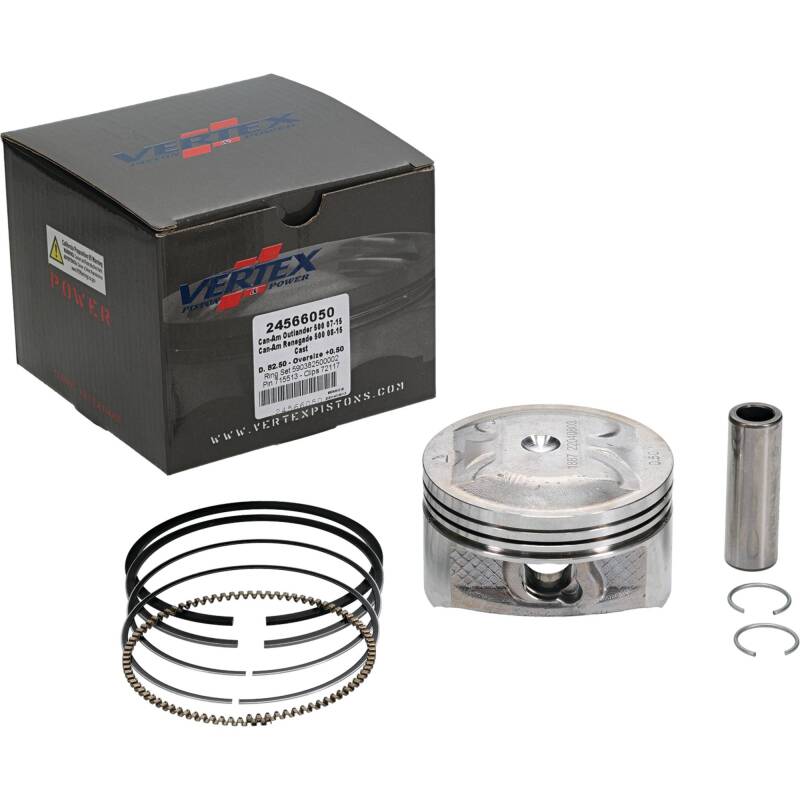Vertex Pistons Vertex Piston 07-15 Can-Am Outlander 500 4x4 500cc +0.50mm Oversized Cast Replica Piston Kit