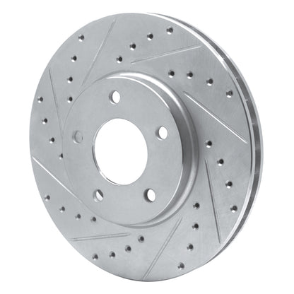 R1 Concepts R1 97-03 Jaguar XJ8 Front Left Drilled & Slotted Silver Brake Rotor