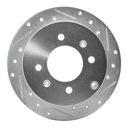 R1 Concepts R1 99-06 Hyundai SONATA Rear Right Drilled & Slotted Silver Brake Rotor