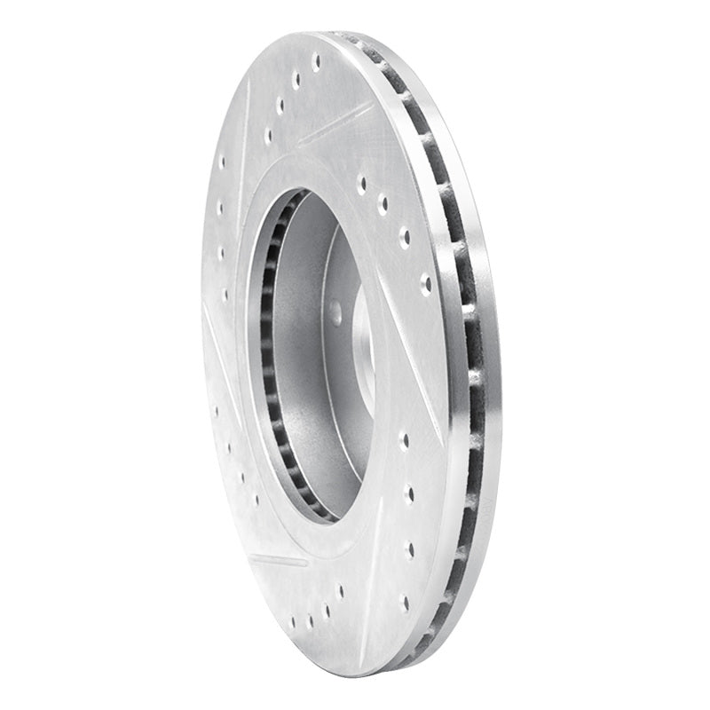 R1 Concepts R1 90-92 Infiniti M30 Front Right Drilled & Slotted Silver Brake Rotor