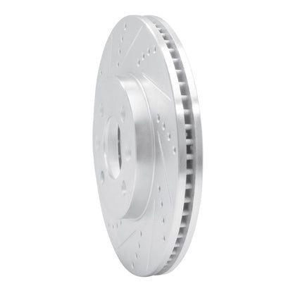 R1 Concepts R1 88-98 Saab 9000 Front Left Drilled & Slotted Silver Brake Rotor