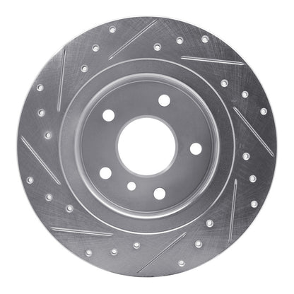 R1 Concepts R1 94-04 Land Rover Range Rover Rear Right Drilled & Slotted Silver Brake Rotor
