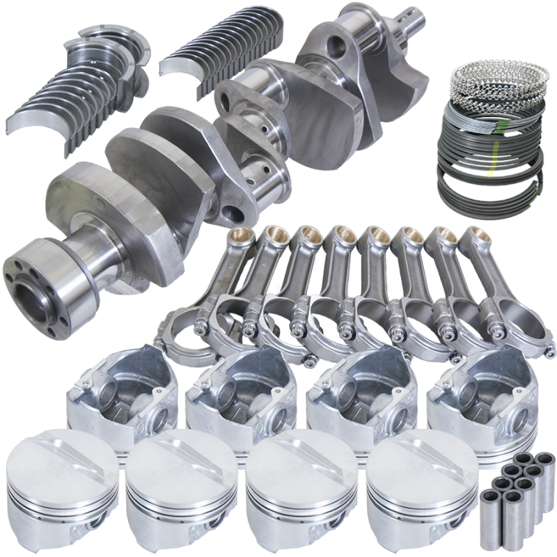 Eagle Chevy 350 1Pc 3.750in Crank 6.000in I-Beam Rod 4.030in Pistons 153 Tooth FP Balanced Assembly