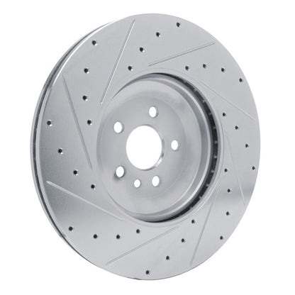R1 Concepts R1 21-25 Jaguar F-Pace Front Right Drilled & Slotted Silver Brake Rotor