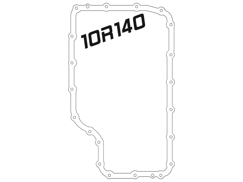 aFe 20-21 Ford Truck w/ 10R140 Transmission Pan Black POWER Street Series w/ Machined Fins