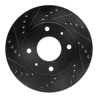 R1 Concepts R1 01-03 Hyundai Sonata Front Left Drilled & Slotted Black Brake Rotor