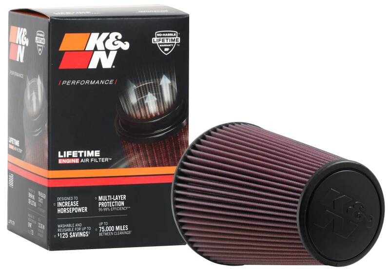 K&N Engineering K&N Universal Chrome Filter 6 inch FLG / 7.5 inch Base / 4.5 inch Top / 9 inch Height