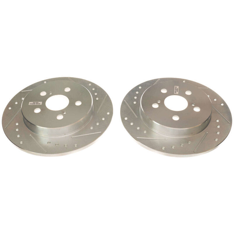 PowerStop Power Stop 19-20 Toyota Corolla Rear Evolution Drilled & Slotted Rotors - Pair