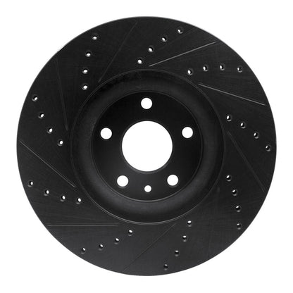 R1 Concepts R1 13-20 Ford Fusion Front Right Drilled & Slotted Black Brake Rotor