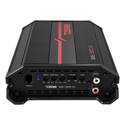 DS18 1-Channel SXE Amplifier Class D 500/1ohm 350/2ohm 200/4ohm Watts RMS- Black