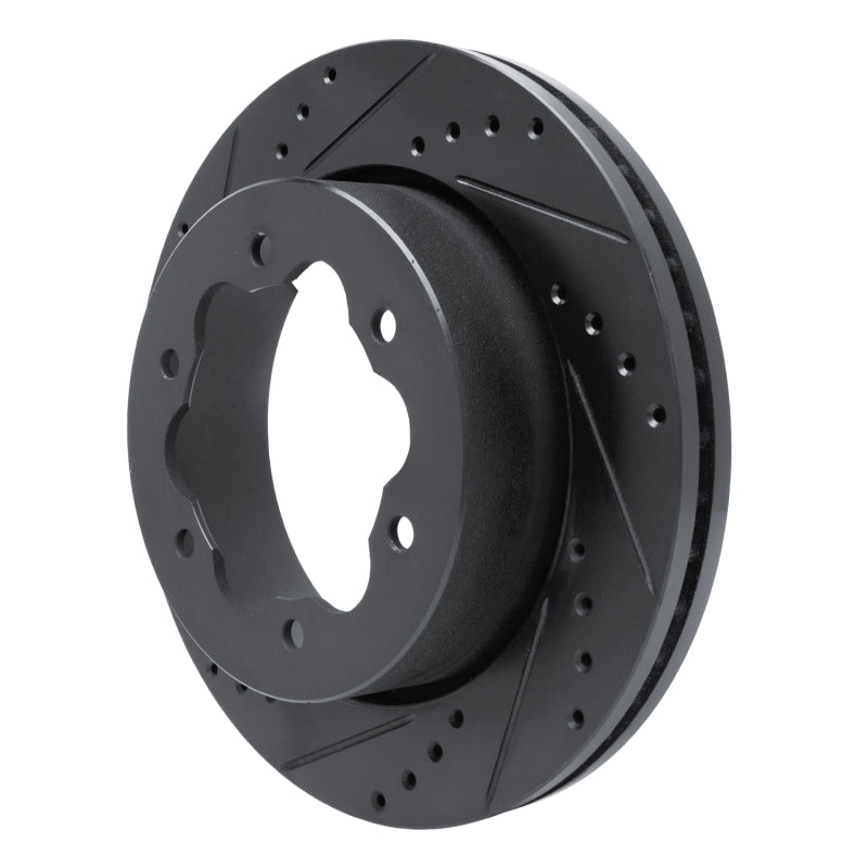 R1 Concepts R1 20-25 Ford Transit-350 HD/DRW Rear Left Drilled & Slotted Black Brake Rotor