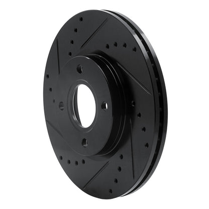R1 Concepts R1 14-23 Ford Fiesta (USA/Canada) Front Left Drilled & Slotted Black Brake Rotor