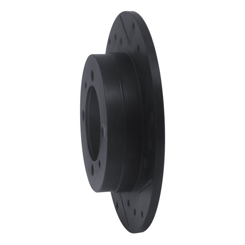 R1 Concepts R1 88-93 Dodge Colt Rear Right Drilled & Slotted Black Brake Rotor