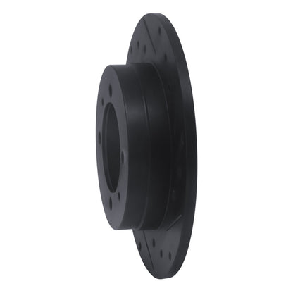 R1 Concepts R1 88-93 Dodge Colt Rear Right Drilled & Slotted Black Brake Rotor