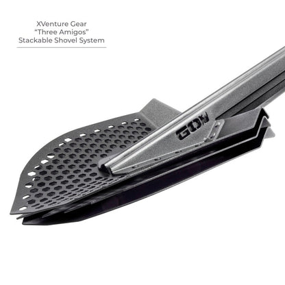 Go Rhino Xventure Gear Sharktooth Stackable Shovel - Textured Black