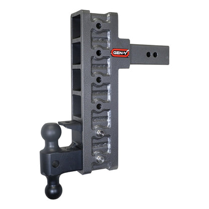 GEN-Y Hitch Gen-Y Mega Duty 2.5in Shank 12in Offset Drop 21K Hitch w/GH-061 Dual-Ball/GH-062 Pintle Lock