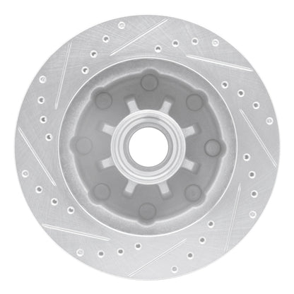 R1 Concepts R1 71-95 Chevrolet G30 Front Right Drilled & Slotted Silver Brake Rotor