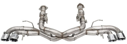 CORSA Performance Corsa 20-25 Corvette C8 3in Xtreme Cat-Back Exhaust 4.5in Pol Quad Tips - Integrates stock AFM Valve