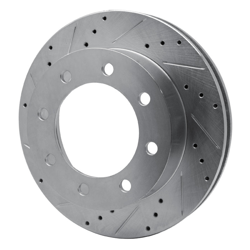R1 Concepts R1 99-99 Ford F-350 Super Duty 4WD Front Left Drilled & Slotted Silver Brake Rotor