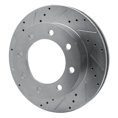 R1 Concepts R1 99-99 Ford F-350 Super Duty 4WD Front Left Drilled & Slotted Silver Brake Rotor