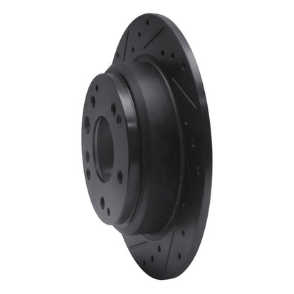 R1 Concepts R1 91-99 Acura Legend Rear Left Drilled & Slotted Black Brake Rotor