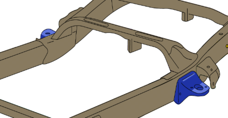 RustBuster Rust Buster 14-18 Chevy Silverado 1500 Rear Cab Mount - Right