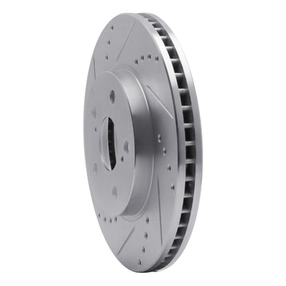 R1 Concepts R1 02-15 Lexus IS250 Front Left Drilled & Slotted Silver Brake Rotor