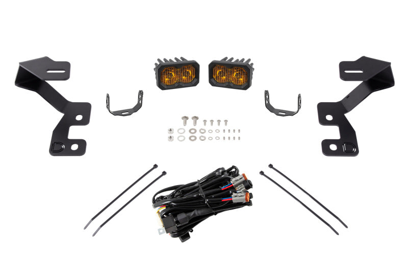 Diode Dynamics 2021 Ford Bronco Sport Stage Series 2in LED Ditch Light Kit - Sport Yellow Combo