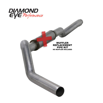 Diamond Eye Performance Diamond Eye KIT 5in Catback MFLR RPLCMENT PIPE Single SS: 2006-2007.5 CHEVY 6.6L 2500/3500