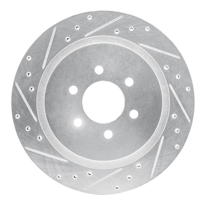 R1 Concepts R1 92-02 Dodge Viper Rear Left Drilled & Slotted Silver Brake Rotor