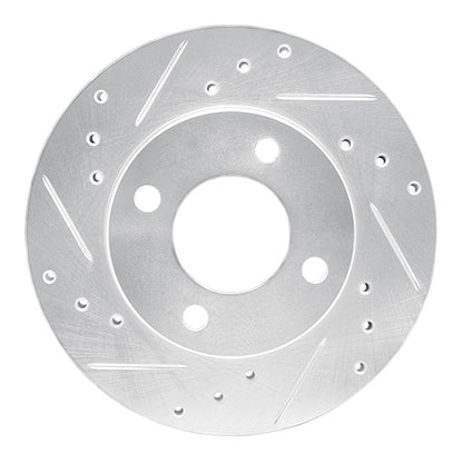 R1 Concepts R1 92-00 Dodge COLT Front Left Drilled & Slotted Silver Brake Rotor