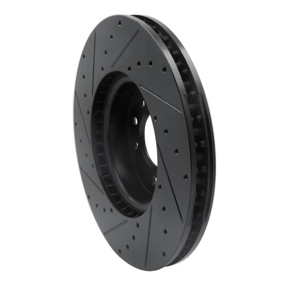R1 Concepts R1 18-20 Land Rover Range Rover Sport Front Right Drilled & Slotted Black Brake Rotor