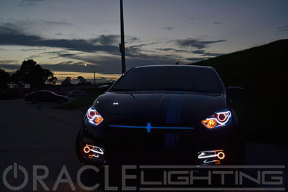 ORACLE Lighting Oracle Dodge Dart 13-16 WP LED Projector Fog Halo Kit - ColorSHIFT