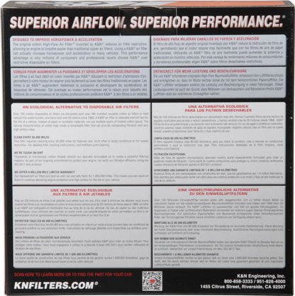 K&N Engineering K&N Custom Oval Race Filter 5-1/8in FLG / 9in OD x 3-3/8in HW/VENT