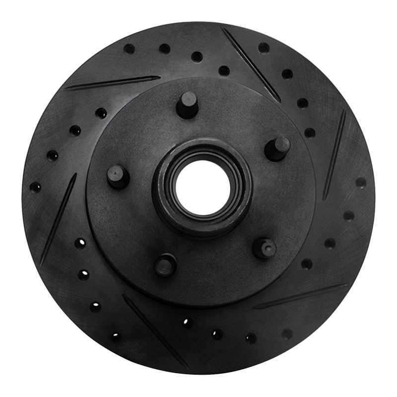 R1 Concepts R1 95-97 Ford Ranger (USA/Canada) Front Right Drilled & Slotted Black Brake Rotor