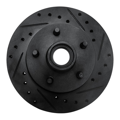 R1 Concepts R1 95-97 Ford Ranger (USA/Canada) Front Right Drilled & Slotted Black Brake Rotor
