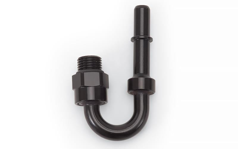 Russell Performance Adapter Fitting 3/8in SAE Quick Disconnect 90 DEG - Blk
