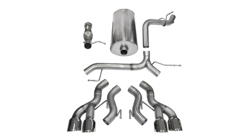 CORSA Performance Corsa 2012-2014 Cadillac Escalade DUB 6.2L V8 Polished Sport Cat-Back Exhaust