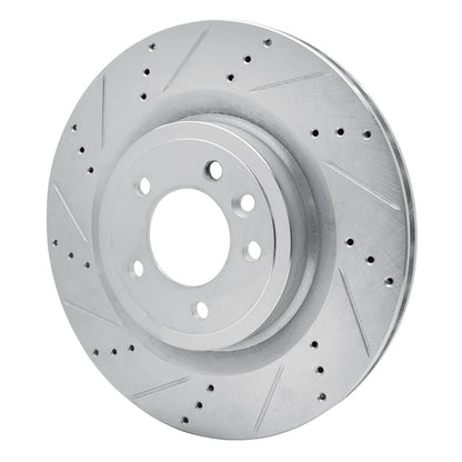 R1 Concepts R1 14-24 Land Rover Range Rover Rear Left Drilled & Slotted Silver Brake Rotor