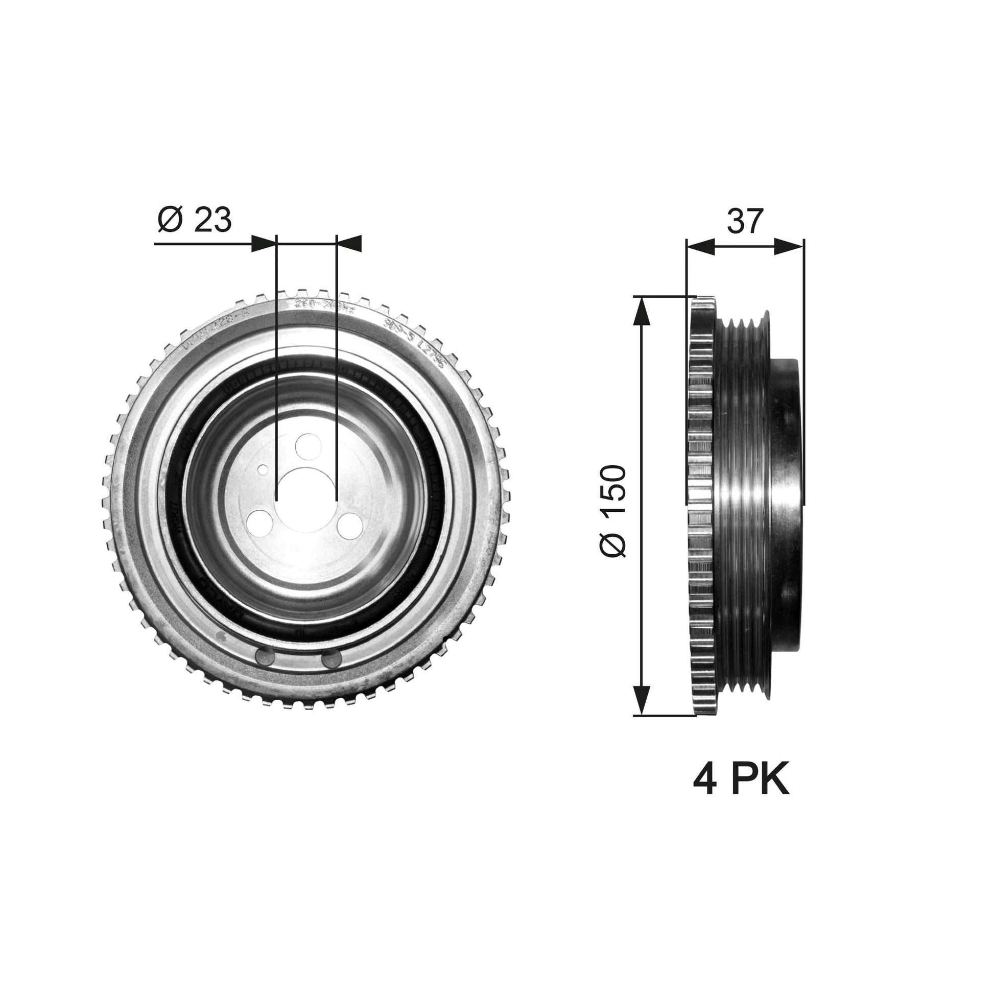 GATES GATTVD1053 Crankshaft Belt Pulley