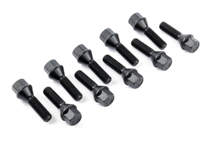 Dinan Lug Bolts - Cone Seat - M12x1.5 - 50mm - Black (Set of 10)