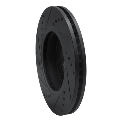 R1 Concepts R1 01-05 Hyundai Santa Fe Front Right Drilled & Slotted Black Brake Rotor